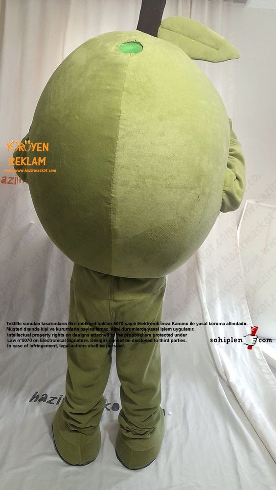 Yeşil Zeytin Maskot Kostümü / Edremit maskot kostümü