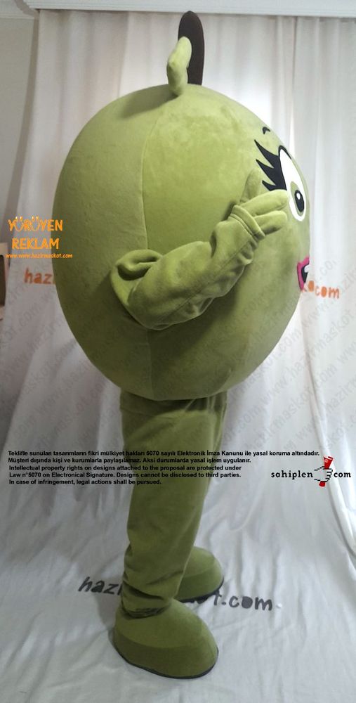 Yeşil Zeytin Maskot Kostümü / Edremit maskot kostümü