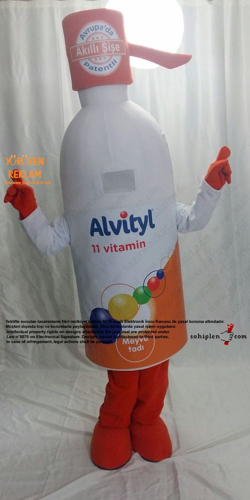 Altivty Vitamin Şişe Maskotu / Viva maskot kostümü