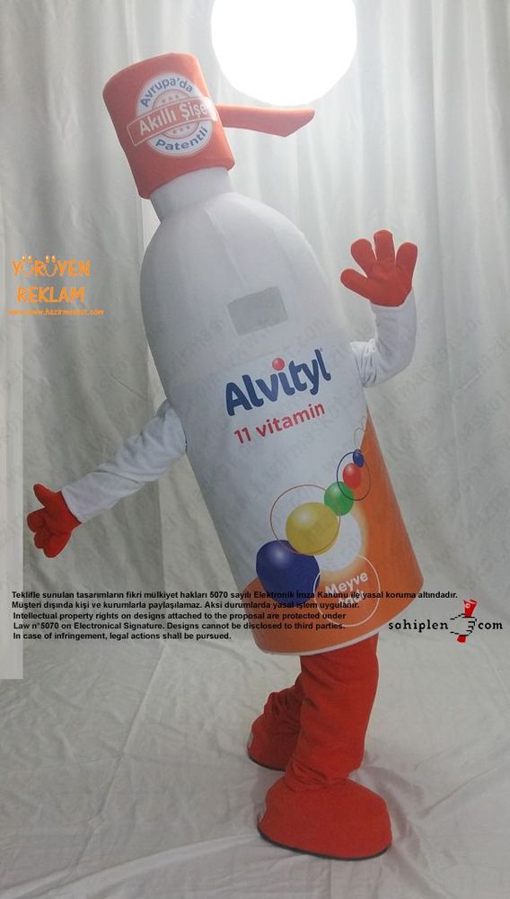 Altivty Vitamin Şişe Maskotu / Viva maskot kostümü