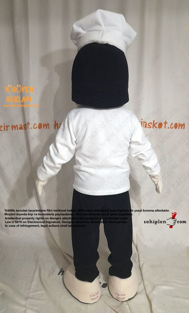 Aşçı Maskot Kostümü / Aşçıbaşı maskot kostümü