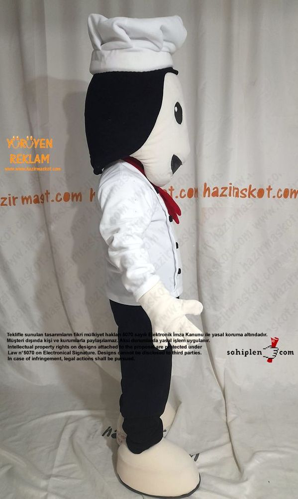 Aşçı Maskot Kostümü / Aşçıbaşı maskot kostümü