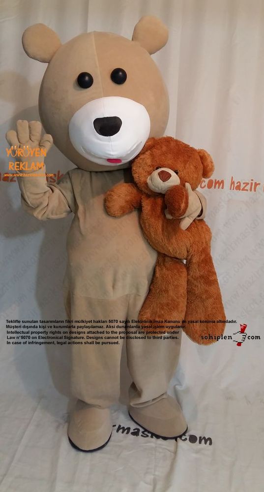 Ayı Maskot kostümü / Bursa Campus Bowling maskot kostümü