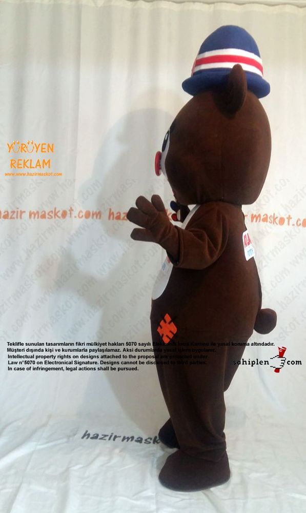 Ayı maskotu / Atlantis Funny City / Evrensel Spor maskot kostümü