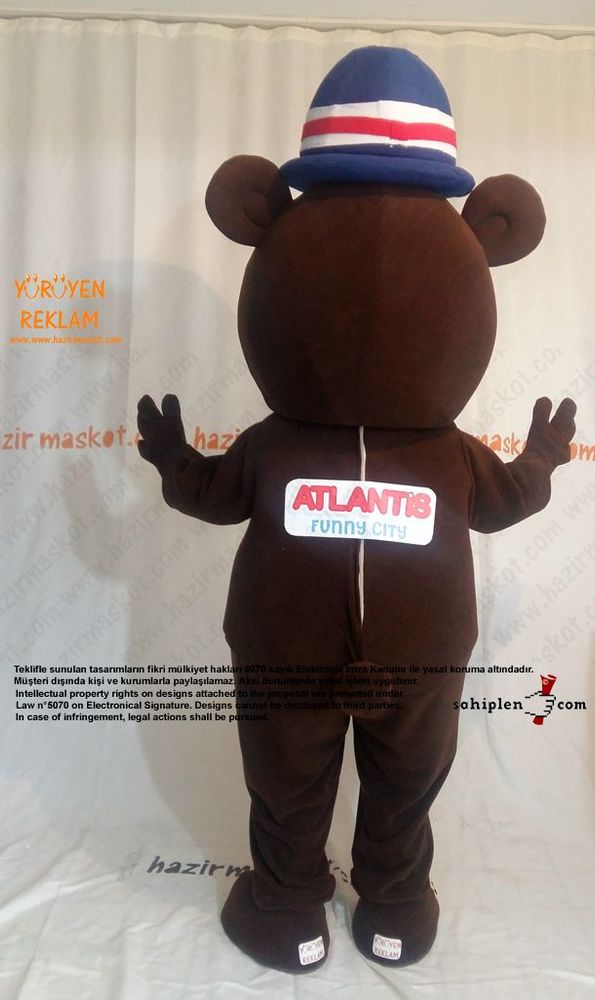 Ayı maskotu / Atlantis Funny City / Evrensel Spor maskot kostümü
