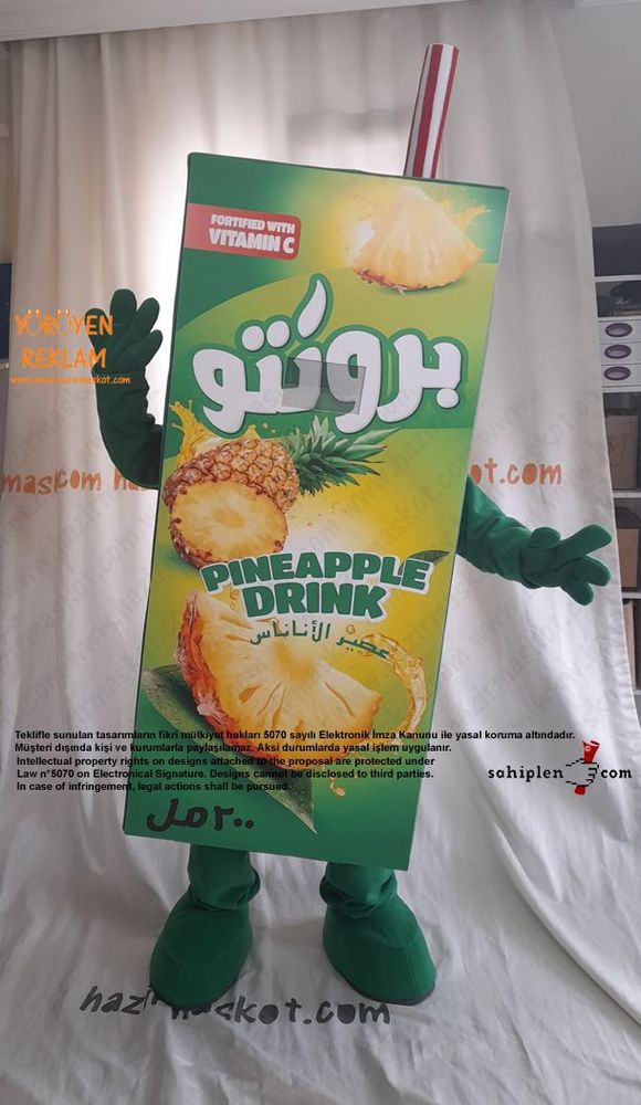 Bronto Meyve Suyu Maskot Kostümü / Lebanon maskot kostümü