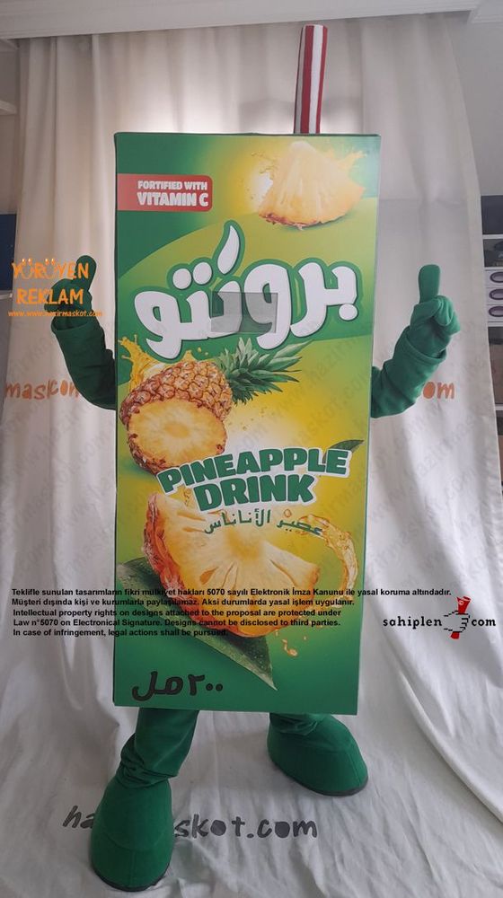 Bronto Meyve Suyu Maskot Kostümü / Lebanon maskot kostümü