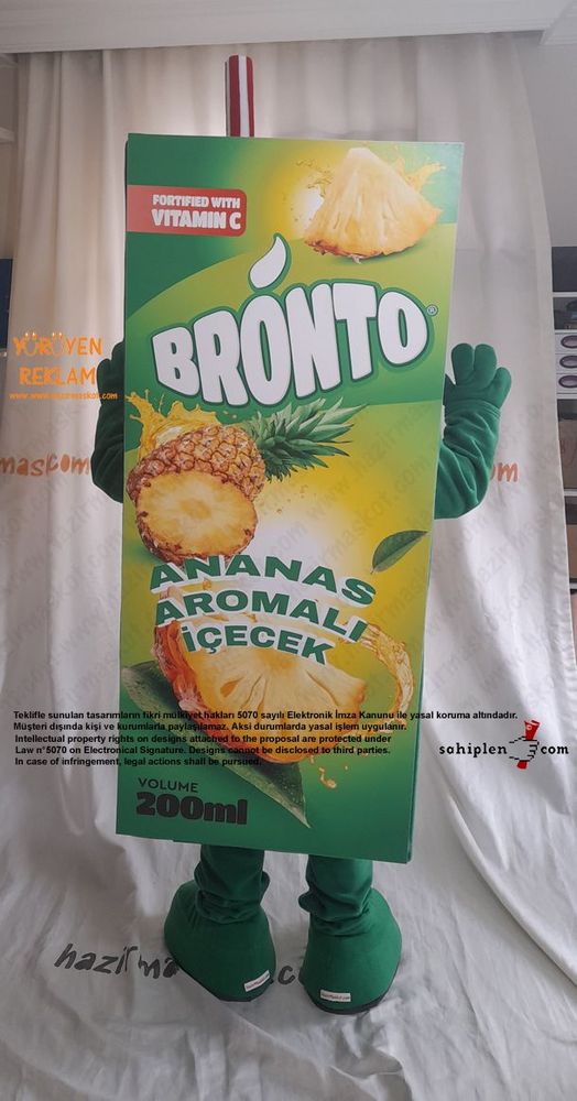 Bronto Meyve Suyu Maskot Kostümü / Lebanon maskot kostümü