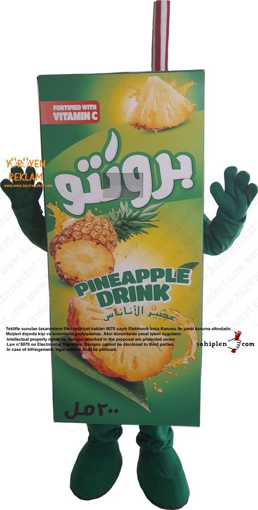 Bronto Meyve Suyu Maskot Kostümü / Lebanon maskot kostümü
