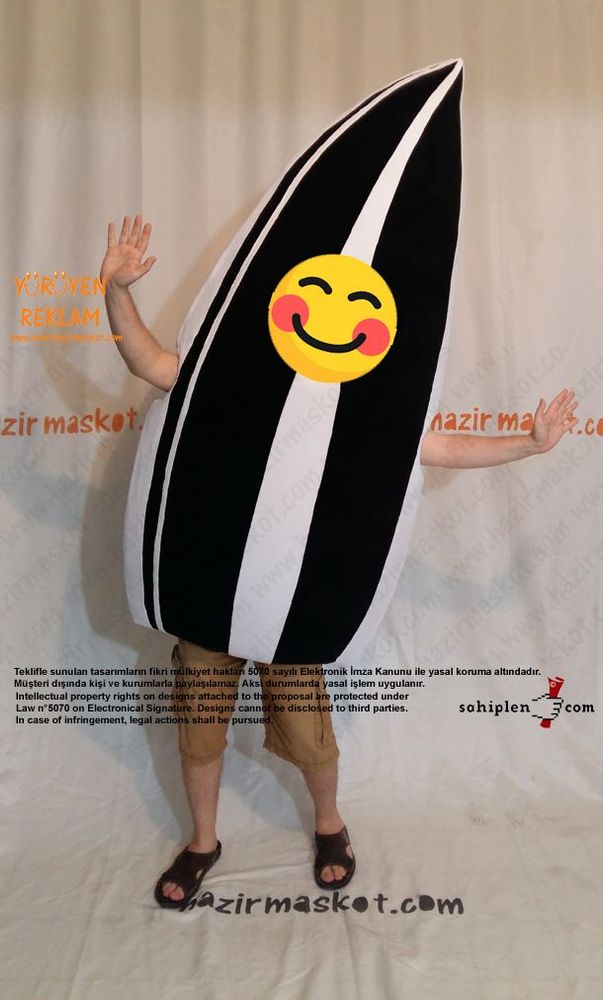 Çekirdek maskot kostümü maskot kostümü