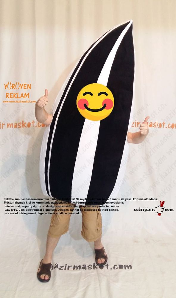 Çekirdek maskot kostümü maskot kostümü