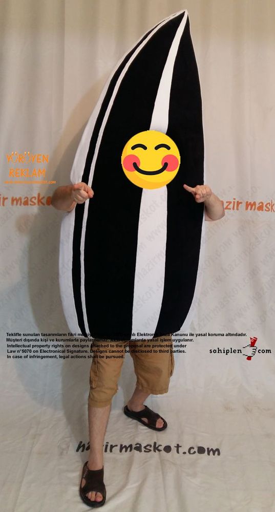 Çekirdek maskot kostümü maskot kostümü
