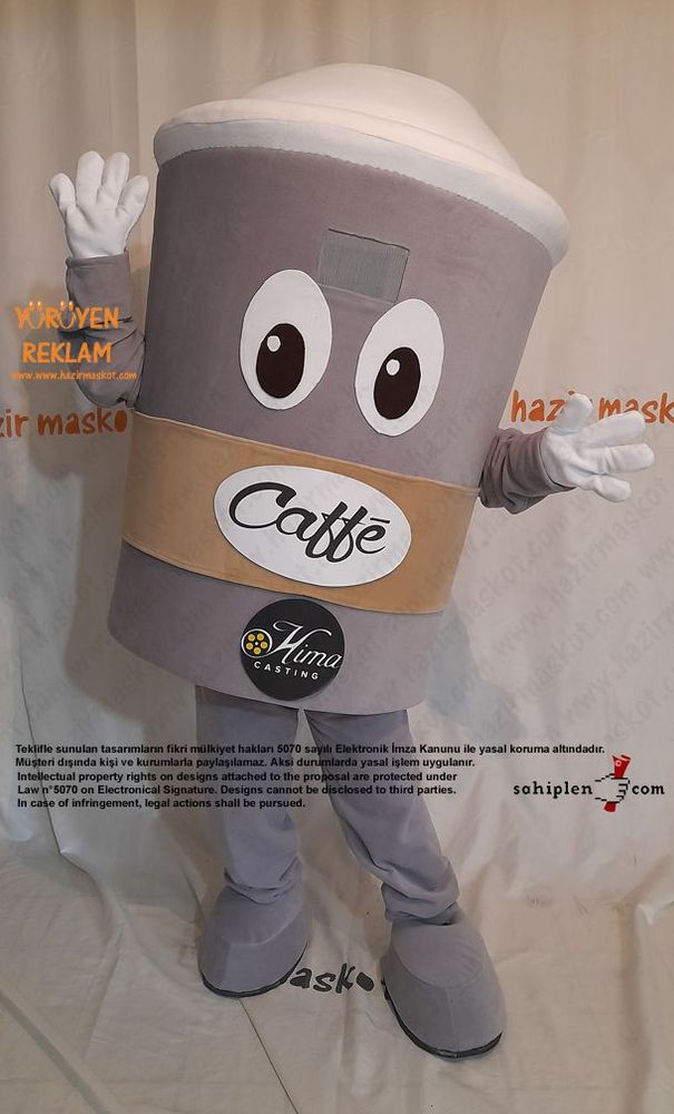 Kahve Bardağı Maskot kostümü / Coffee Mug Mascot Costume maskot kostümü