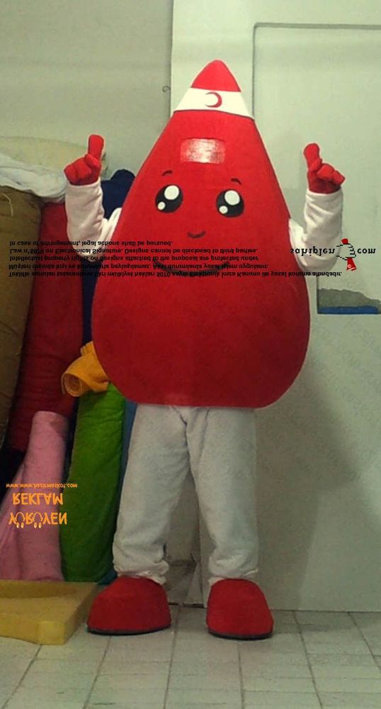 Damla Maskot Kostümü / Kızılay maskot kostümü