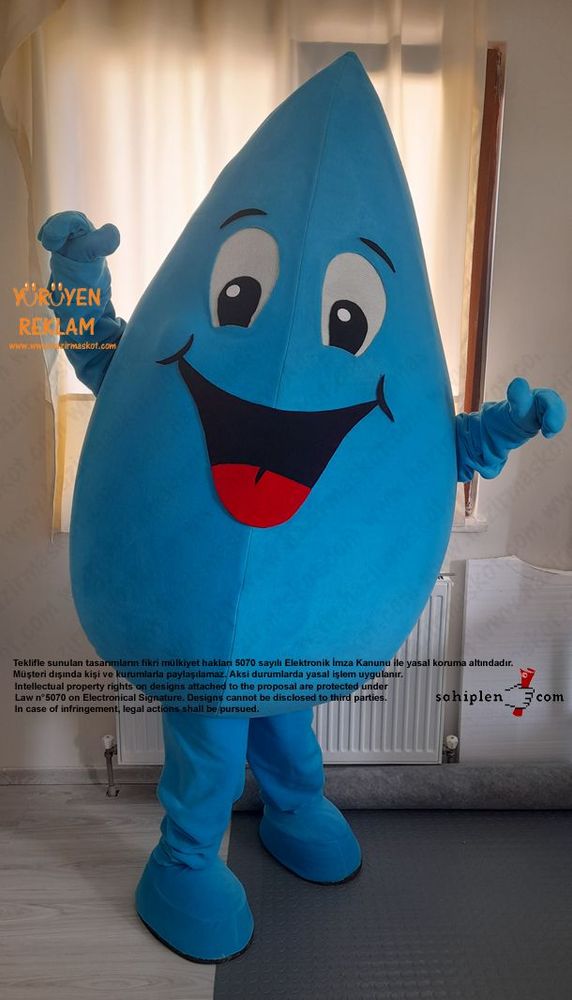 Damla Maskotu Kostümü / İzmir Büyükşehir Belediyesi / Sünger Kent İzmir maskot kostümü