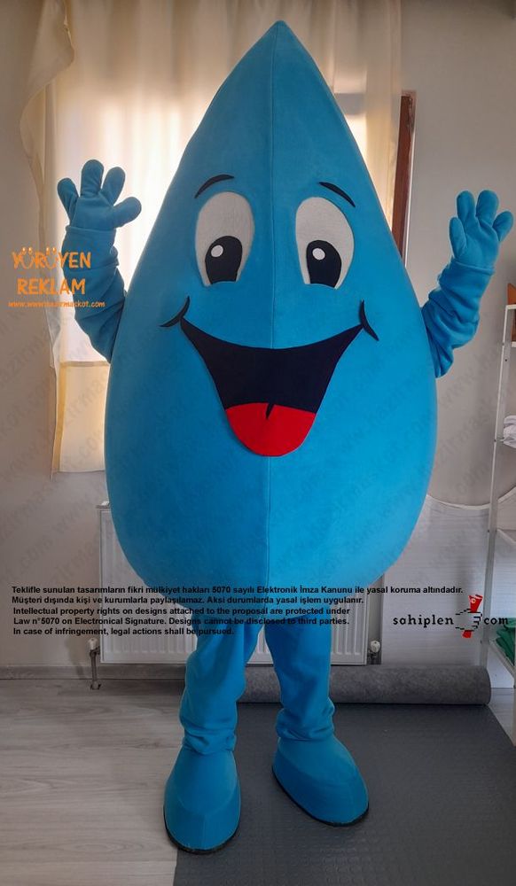 Damla Maskotu Kostümü / İzmir Büyükşehir Belediyesi / Sünger Kent İzmir maskot kostümü