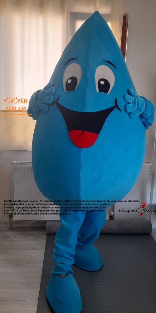 Damla Maskotu Kostümü / İzmir Büyükşehir Belediyesi / Sünger Kent İzmir maskot kostümü
