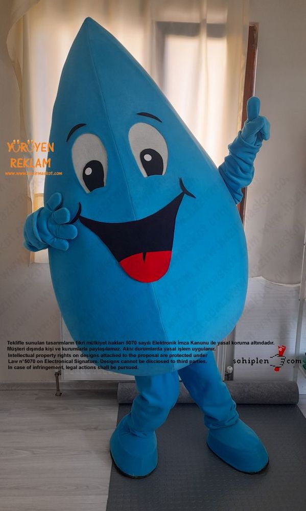 Damla Maskotu Kostümü / İzmir Büyükşehir Belediyesi / Sünger Kent İzmir maskot kostümü