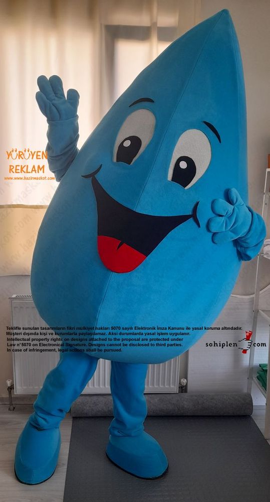 Damla Maskotu Kostümü / İzmir Büyükşehir Belediyesi / Sünger Kent İzmir maskot kostümü