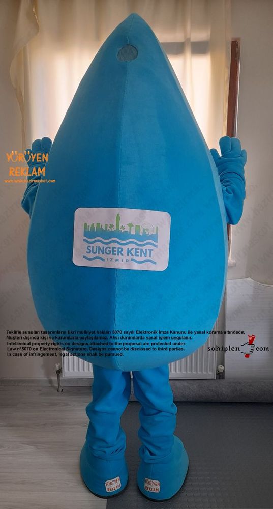 Damla Maskotu Kostümü / İzmir Büyükşehir Belediyesi / Sünger Kent İzmir maskot kostümü