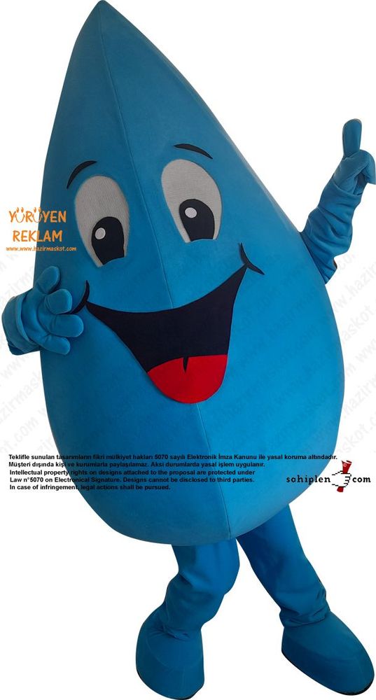 Damla Maskotu Kostümü / İzmir Büyükşehir Belediyesi / Sünger Kent İzmir maskot kostümü