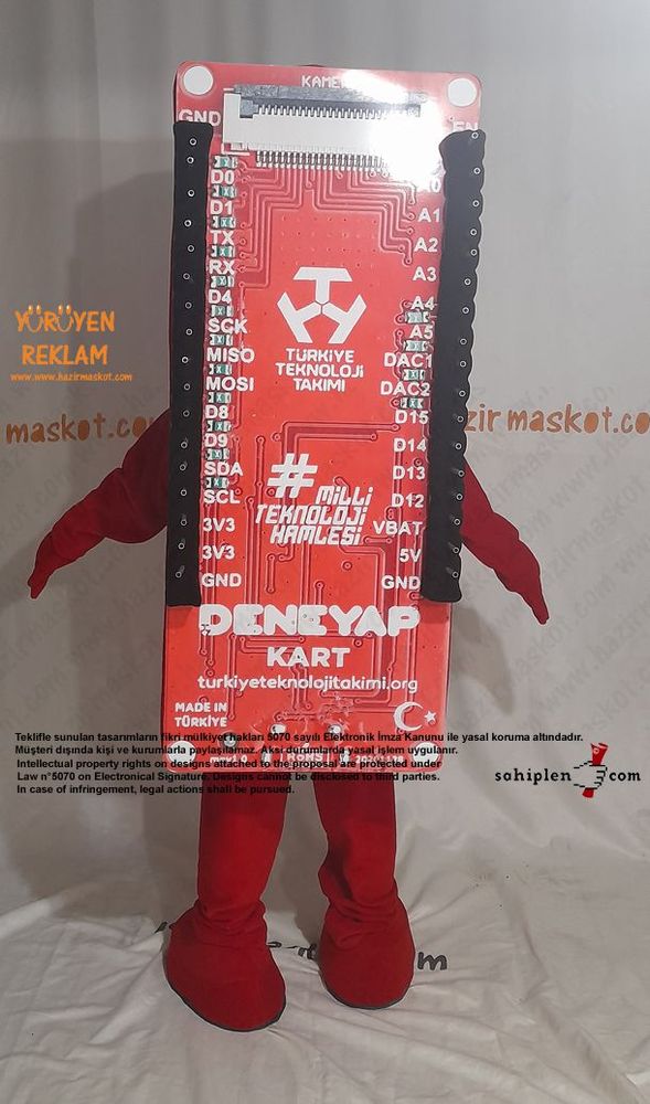 Teknofest 2022 DeneYap Kart Maskot Kostümü maskot kostümü