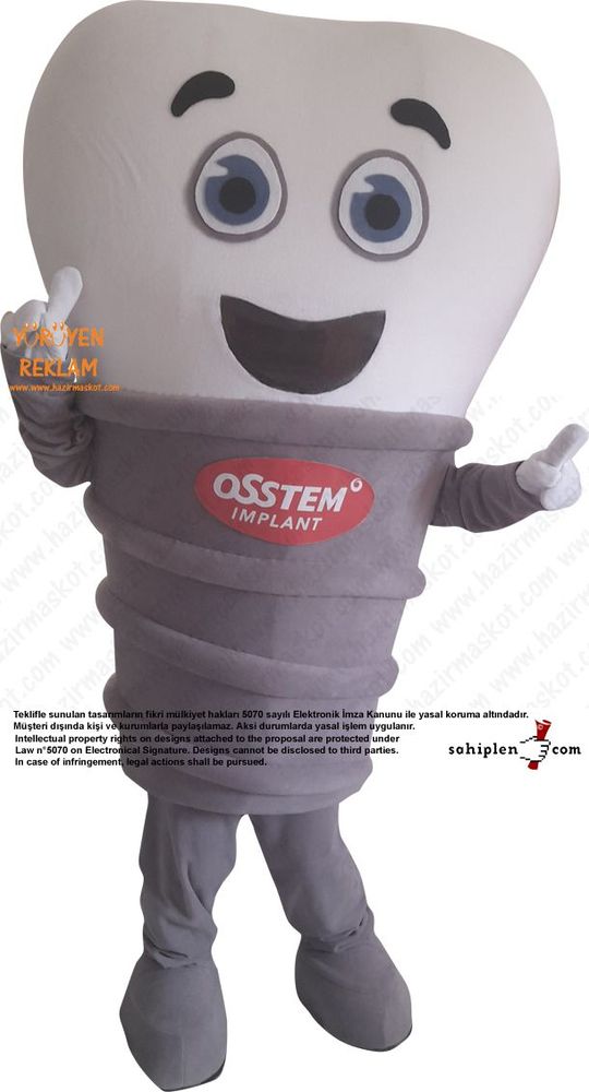 Diş İmplant Maskotu / Osstem OSSMAN maskot kostümü