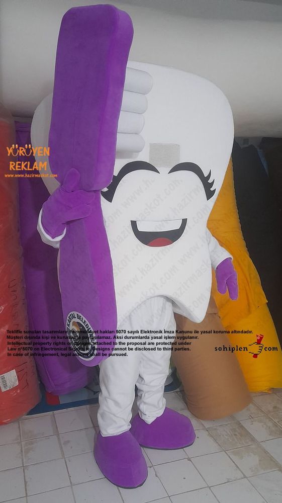 Diş Maskotu / Kartal Belediyesi / Kadın maskot kostümü