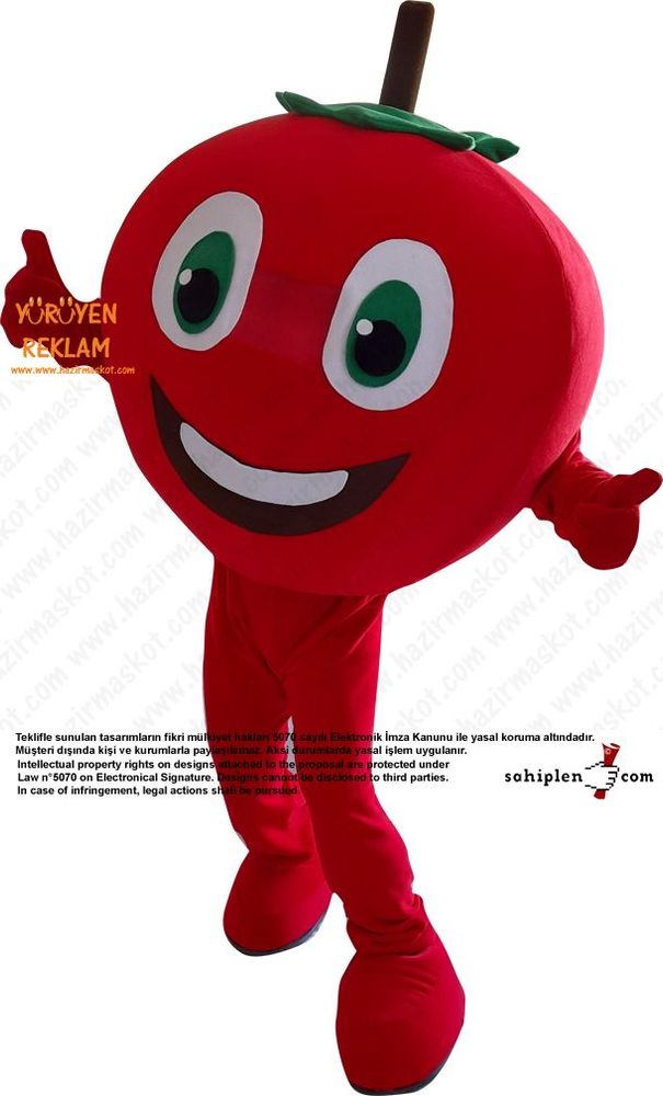 Domates Maskot Kostümü / Pazarama maskot kostümü