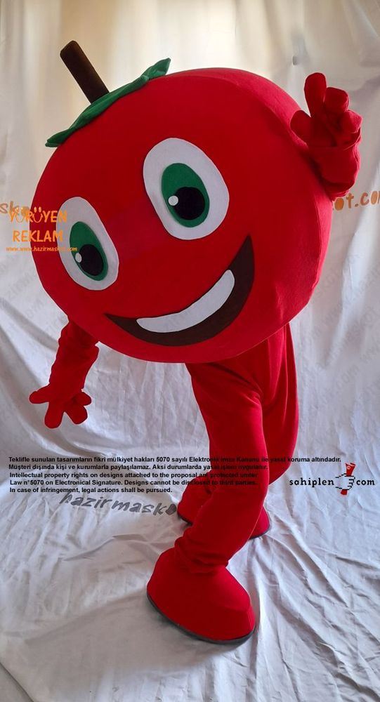 Domates Maskot Kostümü / Pazarama maskot kostümü