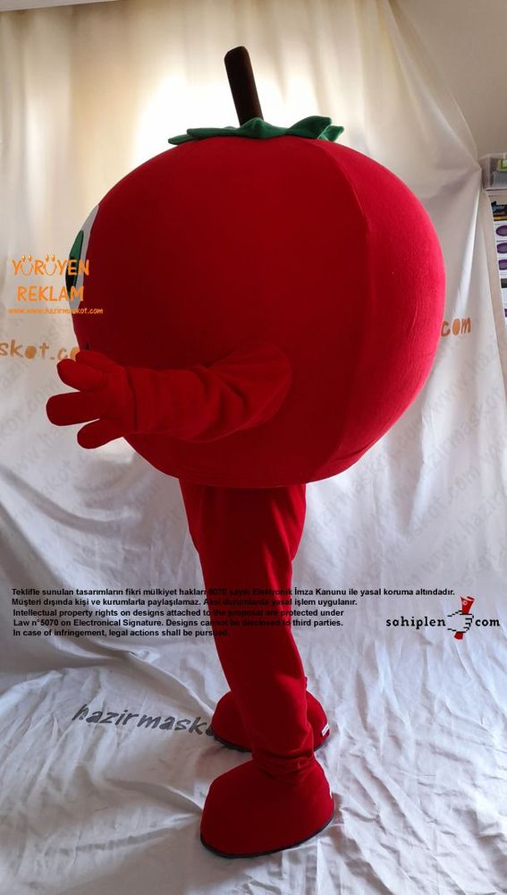 Domates Maskot Kostümü / Pazarama maskot kostümü