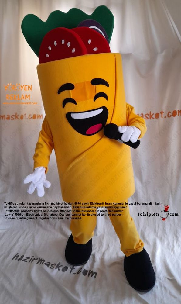 Dürüm Maskot Kostümü / Wrapsta Macartistan maskot kostümü