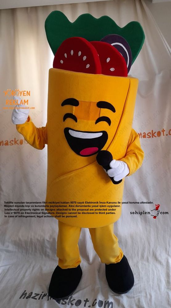Dürüm Maskot Kostümü / Wrapsta Macartistan maskot kostümü