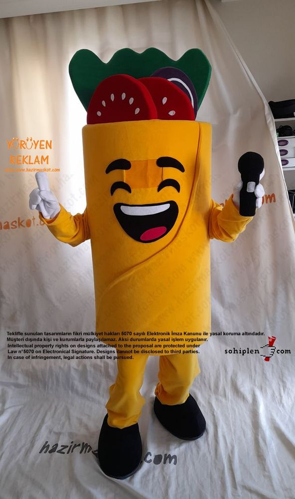 Dürüm Maskot Kostümü / Wrapsta Macartistan maskot kostümü