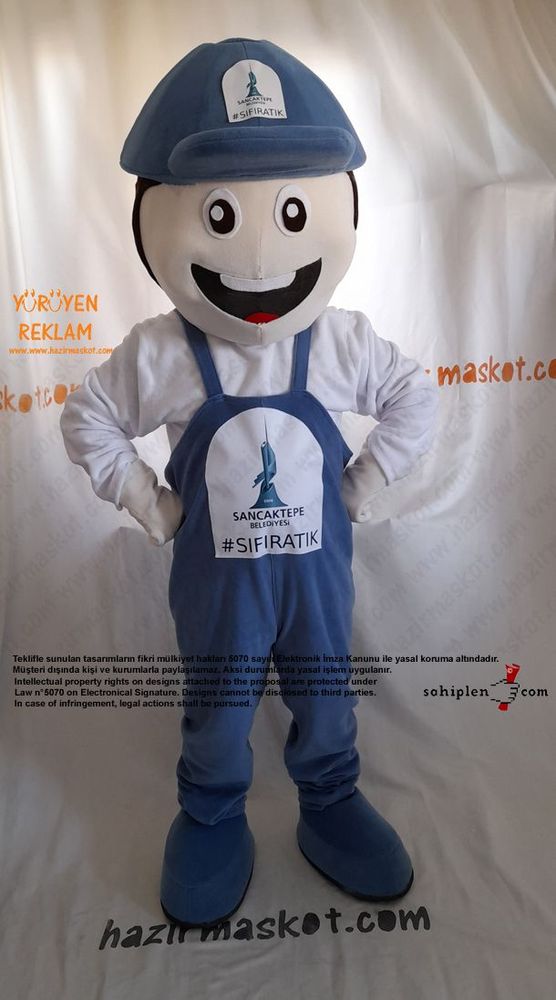 Erkek Çocuk Maskot Kostümü / Geri Dönüşüm Sancaktepe Belediyesi maskot kostümü