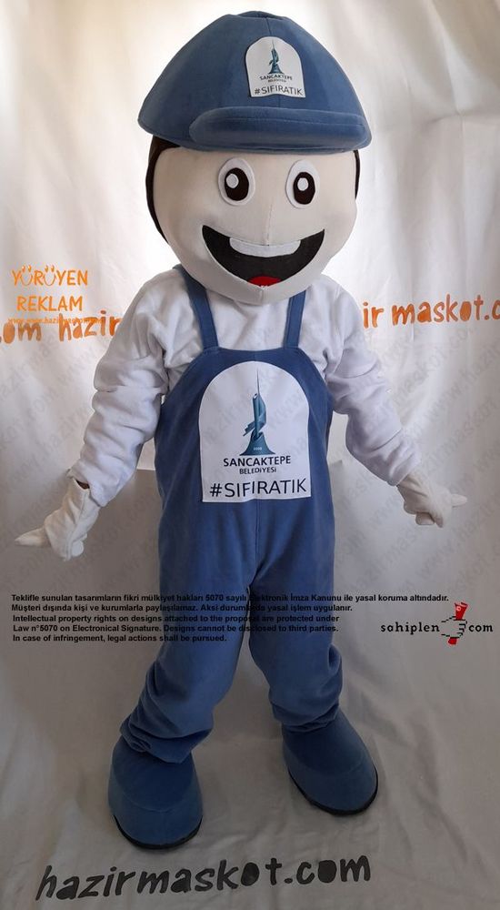 Erkek Çocuk Maskot Kostümü / Geri Dönüşüm Sancaktepe Belediyesi maskot kostümü