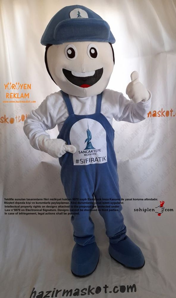 Erkek Çocuk Maskot Kostümü / Geri Dönüşüm Sancaktepe Belediyesi maskot kostümü