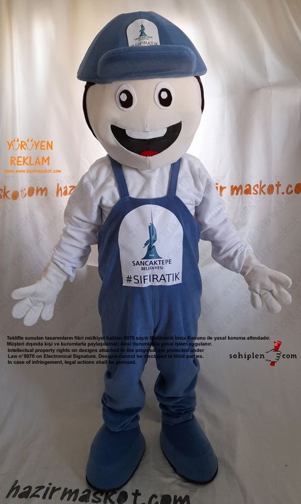 Erkek Çocuk Maskot Kostümü / Geri Dönüşüm Sancaktepe Belediyesi maskot kostümü