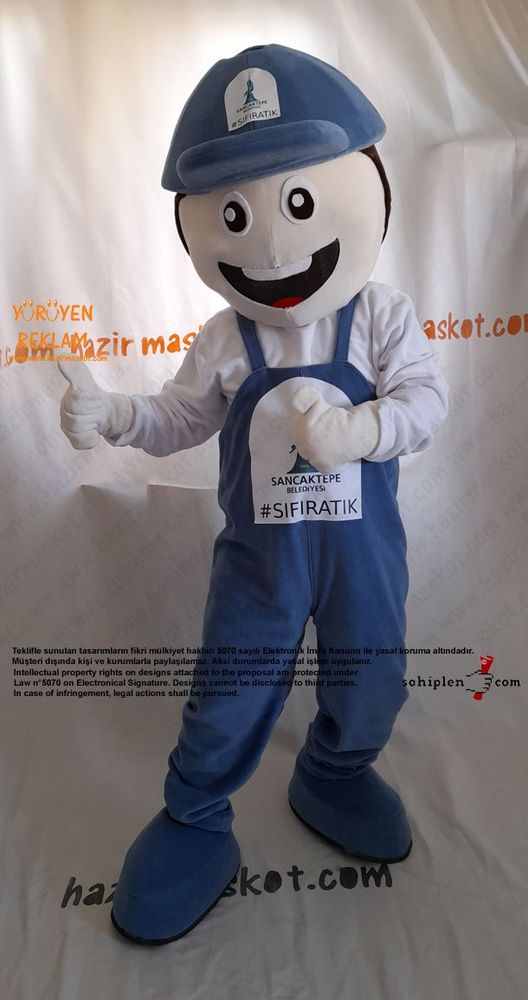 Erkek Çocuk Maskot Kostümü / Geri Dönüşüm Sancaktepe Belediyesi maskot kostümü