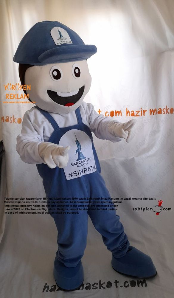 Erkek Çocuk Maskot Kostümü / Geri Dönüşüm Sancaktepe Belediyesi maskot kostümü