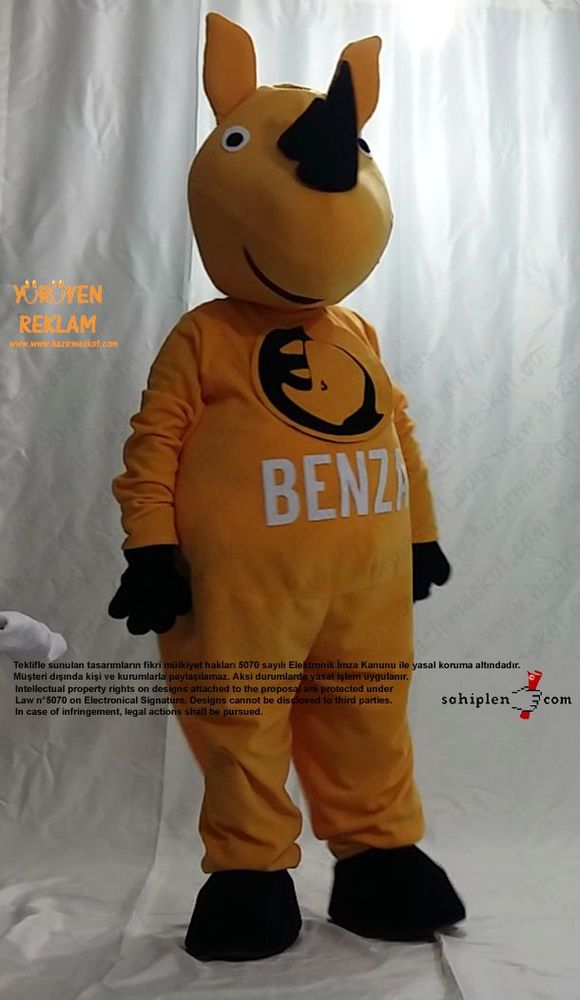 Gergedan Maskot Kostümü / BENZA maskot kostümü