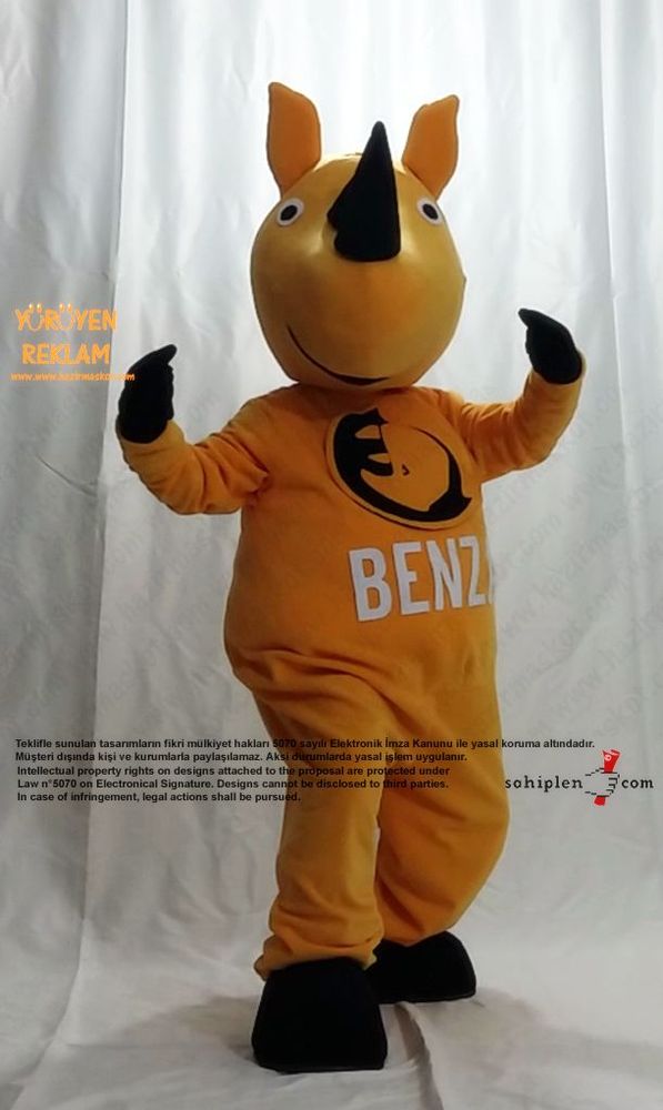 Gergedan Maskot Kostümü / BENZA maskot kostümü