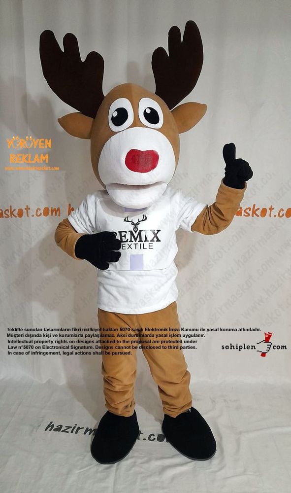 Geyik Maskot Kostümü / CEMİX Tekstil maskot kostümü