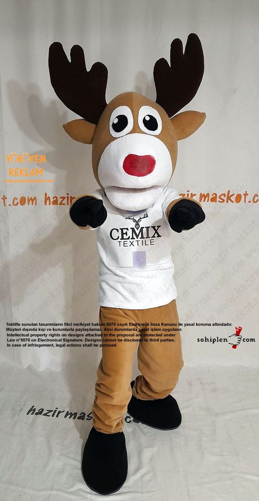 Geyik Maskot Kostümü / CEMİX Tekstil maskot kostümü
