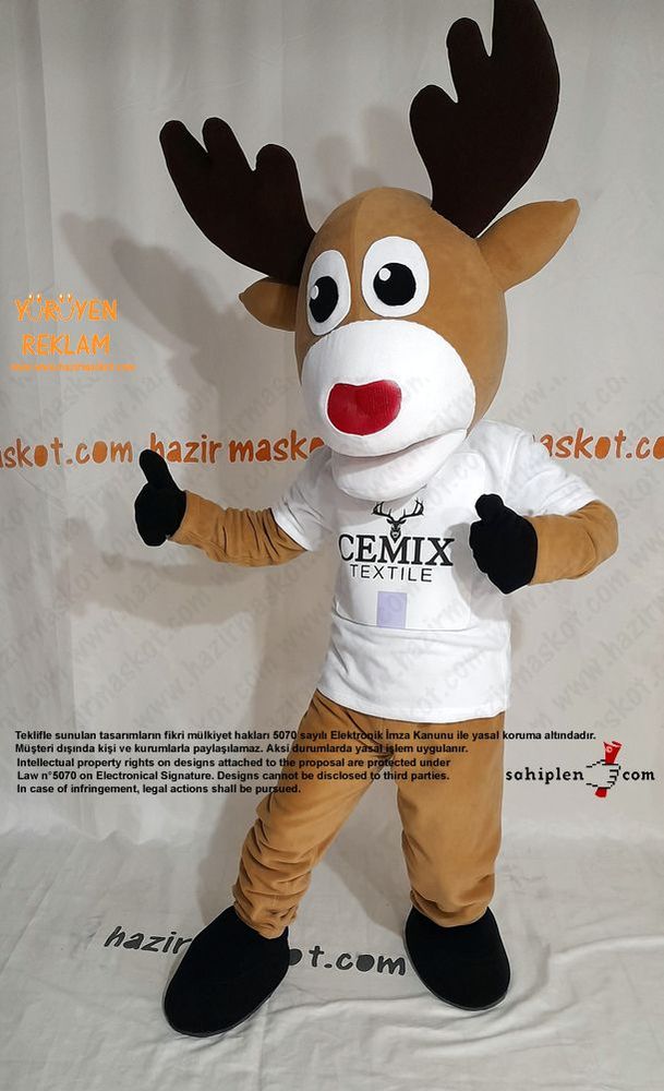 Geyik Maskot Kostümü / CEMİX Tekstil maskot kostümü