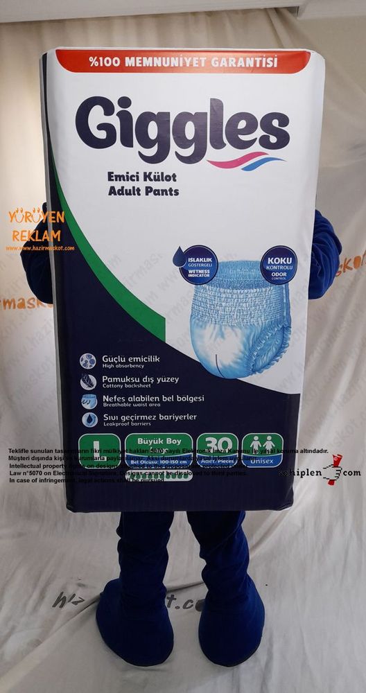 Giggles Yetişkin Bezi Maskot Kostümü maskot kostümü