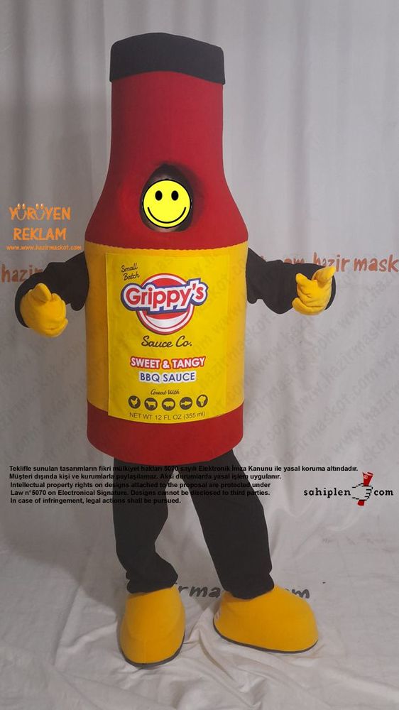 Grippy's Sauce Mascot Costume/ Sos Şişesi Maskot kostümü maskot kostümü