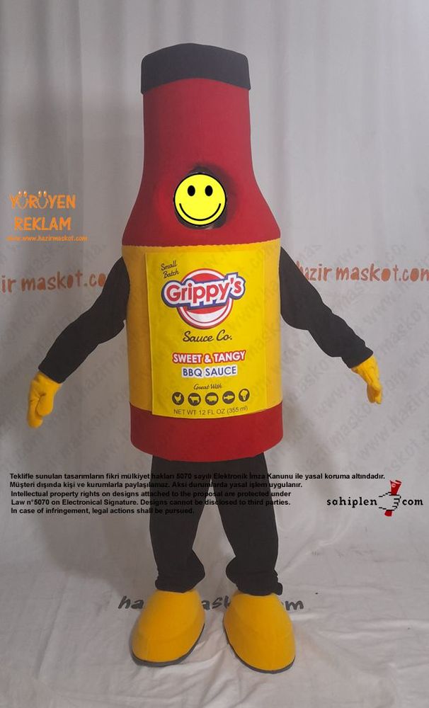 Grippy's Sauce Mascot Costume/ Sos Şişesi Maskot kostümü maskot kostümü