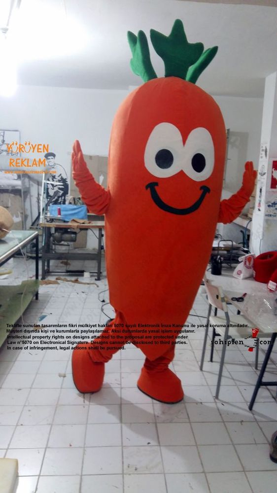 Havuç Maskotu / 4TEAM maskot kostümü