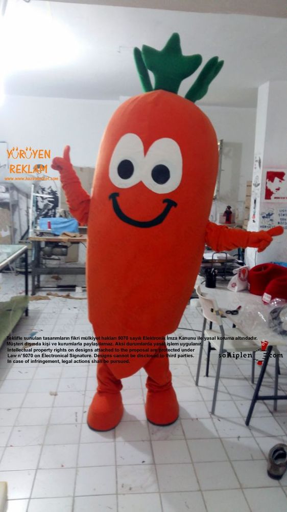 Havuç Maskotu / 4TEAM maskot kostümü
